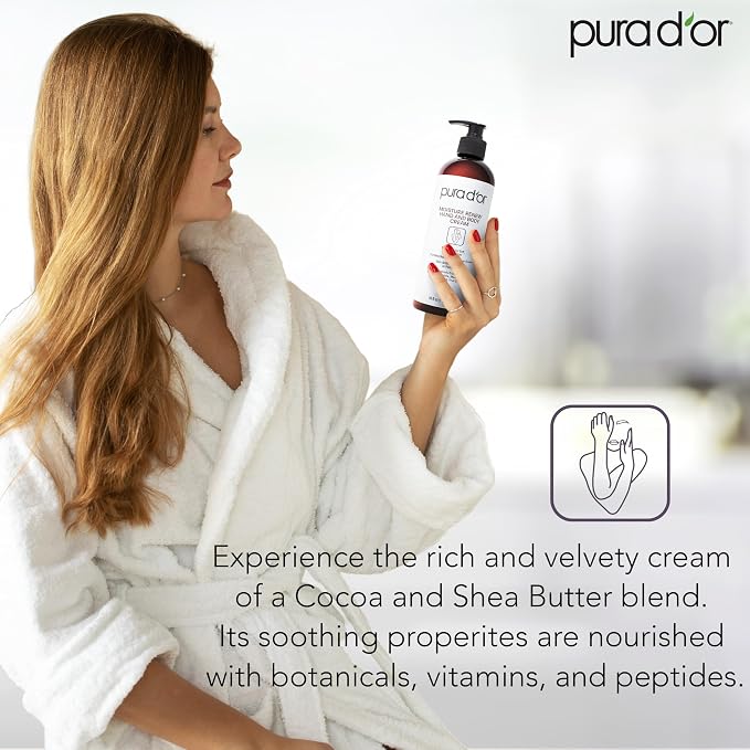 PURA D'OR 16 Oz Moisture Renew Hand & Body Cream – Ultra-Hydrating Daily - Image 4