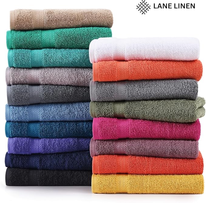 LANE LINEN 100% Cotton Bathroom Towels Set - Image 8
