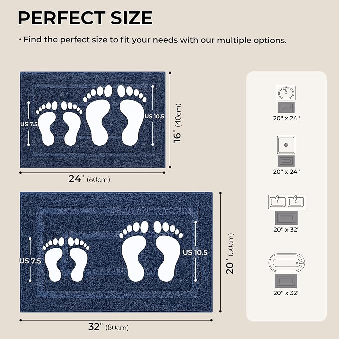 GRANNY SAYS Bathroom Rugs Sets 2 Piece, Soft Bath Mats - Image 2