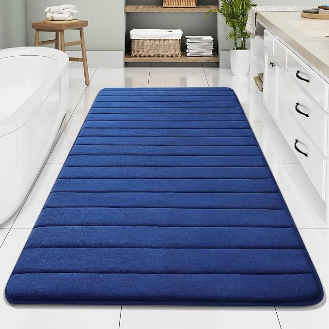 Buganda Memory Foam Bath Mat, Ultra Soft and Non-Slip Bathroom Rugs, Water by Buganda