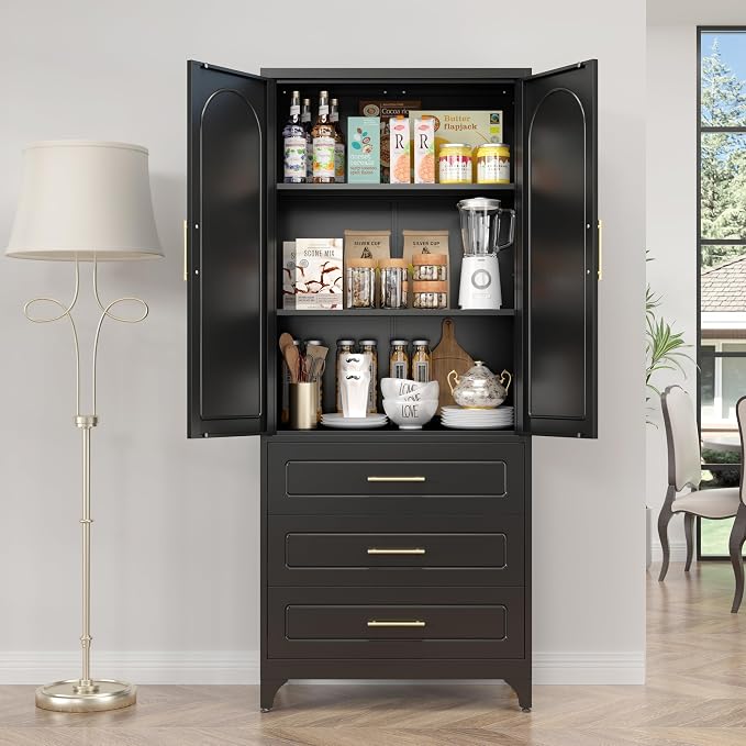 Metal Kitchen Pantry Storage Cabinet - Image 2