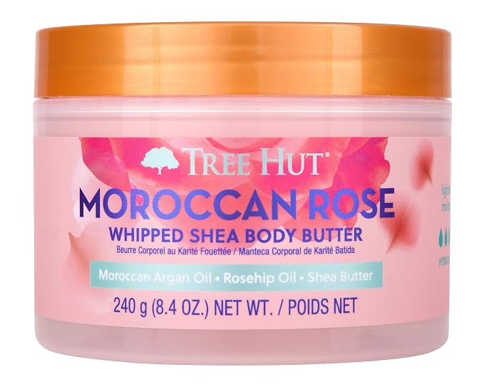 Tree Hut Moroccan Rose Whipped Shea Body Butter, Lightweight, Long-lasting by TreeHut