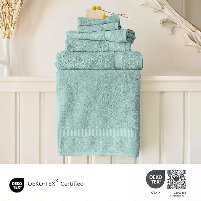 SALBAKOS 100% Turkish Cotton 6-Piece Towel Set | Heirloom Quality Hotel & Spa - Image 4