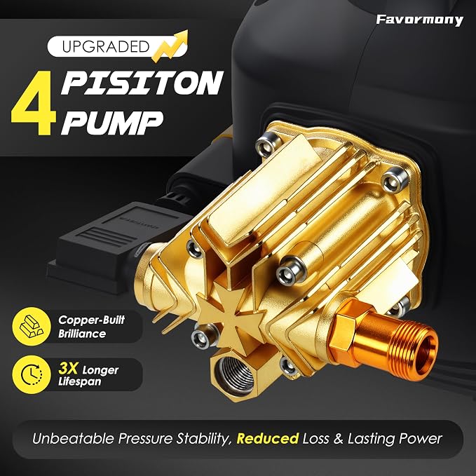 Pressure Washer with 3 Quick Connect Nozzles, Inlet Hose & Filter, Foam Cannon - Image 2