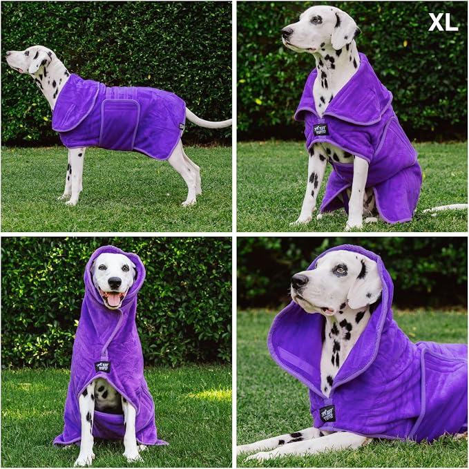 Tuff Pupper Fast Drying Dog Bath Robe | 800 GSM Plush Dog Towel - Image 3