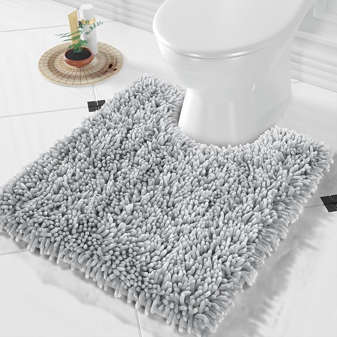 Yimobra Toilet Rugs U Shaped Washable, Extra Thick Soft Absorbent Chenille by Yimobra