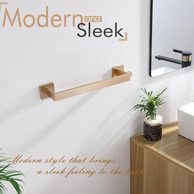 KOKOSIRI 16-Inch Towel Bar for Bathroom Wall Kitchen Towels Holder Wall Mount - Image 10