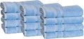 Mosobam Luxury Turkish Set of 12 Hand Towels 16X30 Allure Blue 700 GSM Bamboo by Mosobam