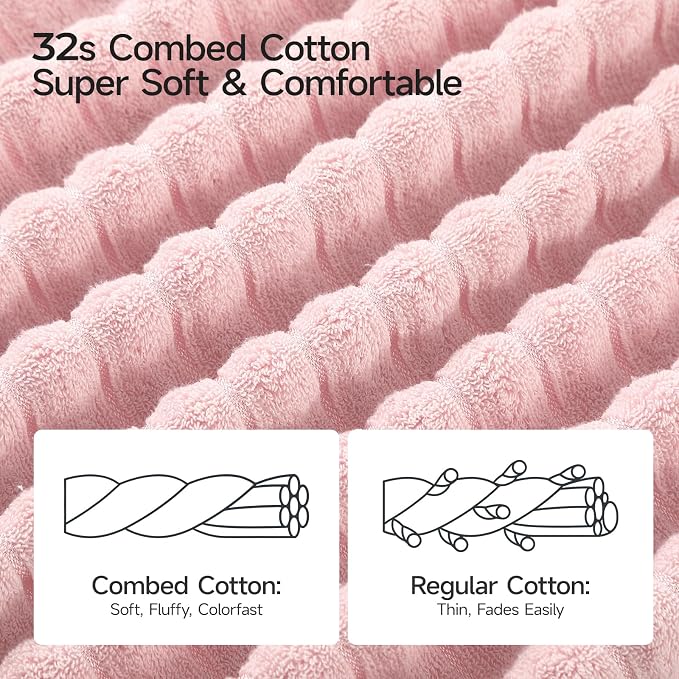 REDKISS 2Pack Large Bath Towels 31×63 inches, 100% Cotton, Super Soft and - Image 5