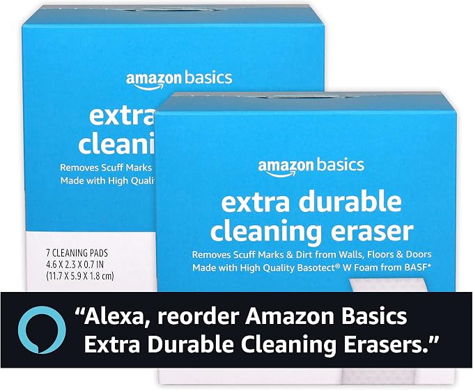 Amazon Basics Extra Durable Eraser, Cleaning Sponges, Removes Scruff Marks and - Image 7
