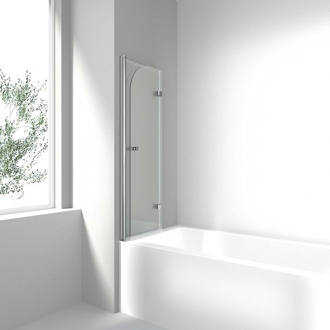 CKB Pivot Bathtub Shower Door, 35“ W × 55” H, 1/4" SGCC Tempered Glass - Image 6