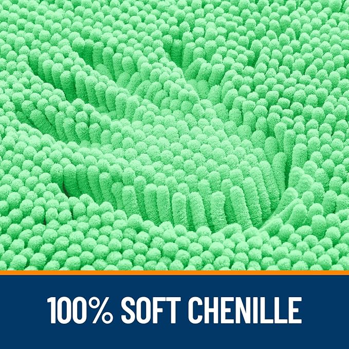 OLANLY Bathroom Rugs 36x24, Extra Soft Absorbent Chenille Bath Rugs, Rubber - Image 3