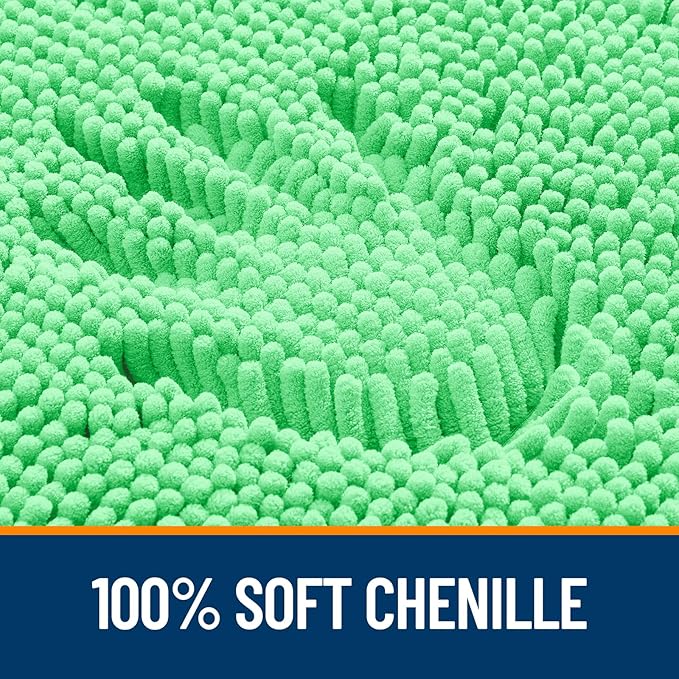 OLANLY Bathroom Rugs 30x20, Extra Soft Absorbent Chenille Bath Rugs, Rubber - Image 3