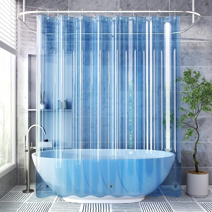 AmazerBath 72x78 Long Shower Curtain Liner, Waterproof PEVA Shower Liner - Image 9