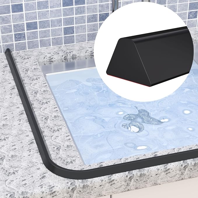 67 Inch Collapsible Shower Water Dam, Shower Threshold Water Dam Shower Barrier - Image 3