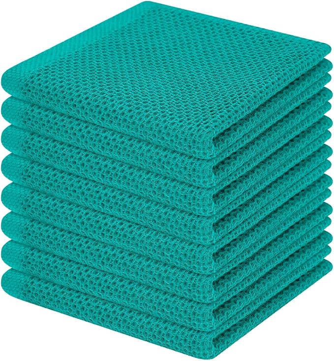 Homaxy 100% Cotton Waffle Weave Kitchen Dish Cloths, Ultra Soft Absorbent Quick by Homaxy