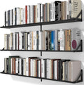 Heimlove 48 Inch Large Wall Bookshelves Set of 3, Wall Mounted Bookshelves by Heimlove