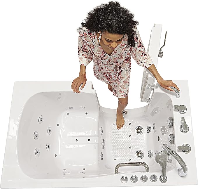 Ella Monaco 32"x52" Acrylic Air and Hydro Massage Walk-In Bathtub - Image 3