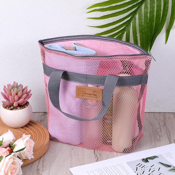 KALIONE Mesh Shower Caddy Bag, Portable Gym Shower Bag, Quick Dry Hanging - Image 7