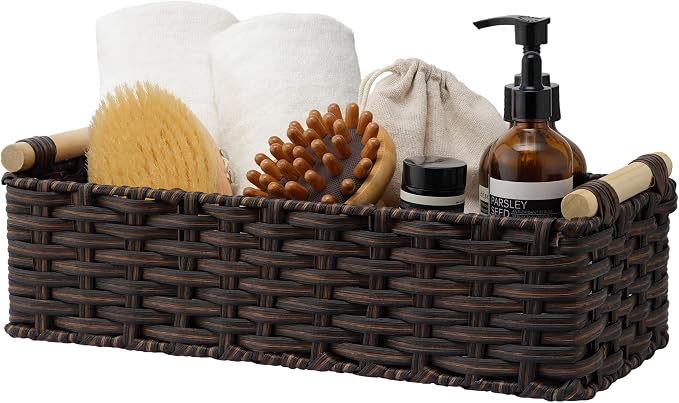 GRANNY SAYS Wicker Baskets for Shelves, Wicker Baskets for Storage, Waterproof by GRANNYSAYS