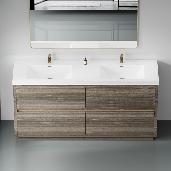 72 Inch Bathroom Vanity with Sink, Double Sink Bathroom Vanity, Freestanding - Image 7