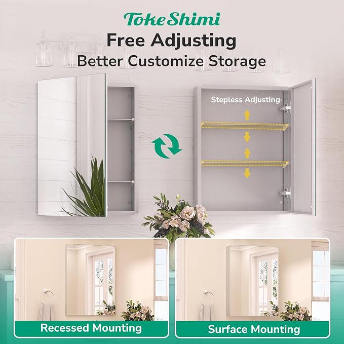 TokeShimi 20x26 Medicine Cabinet Mirror - Image 6