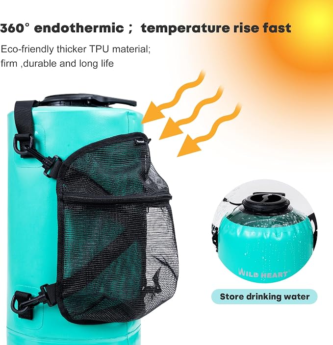 WILD HEART Camping Shower 22L/ 12L Portable Shower - Image 3