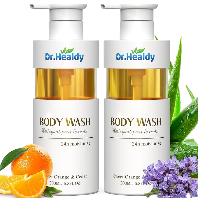 Dr.Healdy Body Wash with Pump Relaxing Citrus & Cedar, Healthy-Looking Skin by DrHealdy