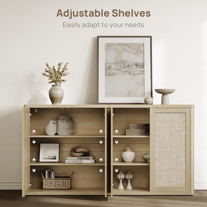 SICOTAS Rattan Buffet Sideboard - Image 5