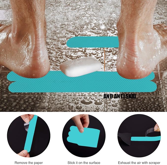 Non-Slip Bathtub Stickers Safety Bathroom Tubs Showers Treads Adhesive Decals - Image 4