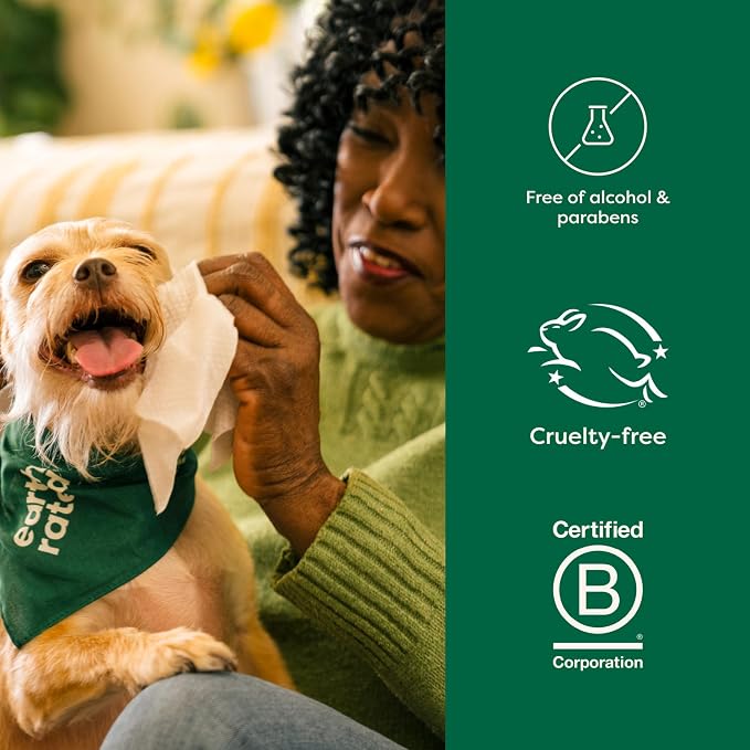 Earth Rated Pet Wipes for Dogs and Cats, Hypoallergenic, Cleaning and Hydrating - Image 7