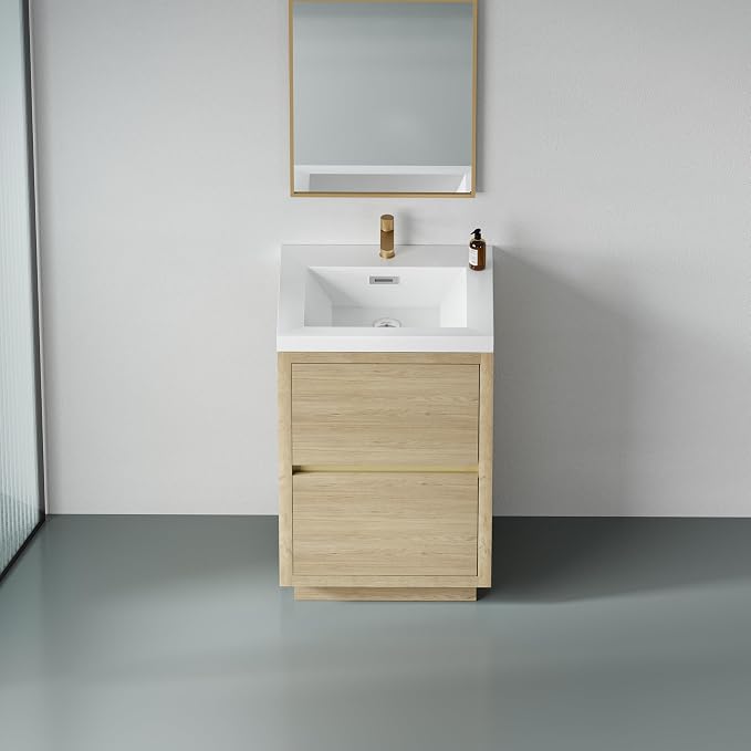 24 Inch Bathroom Vanity with Sink, Single Sink Bathroom Vanity, Freestanding - Image 8