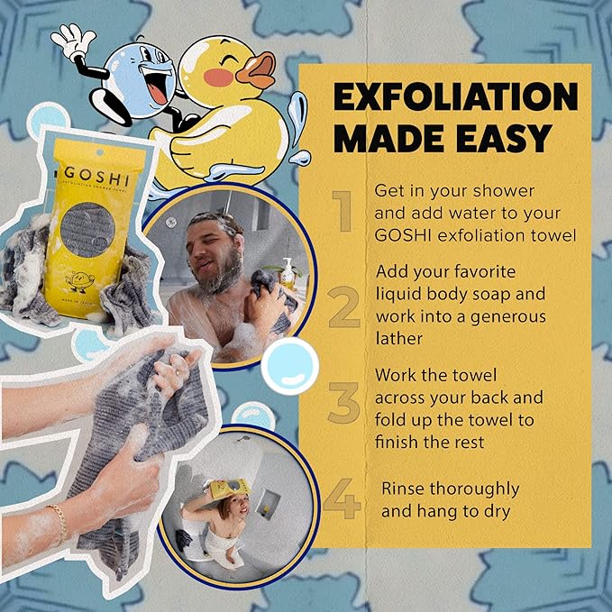 GOSHI Exfoliating Shower Towel - Image 7