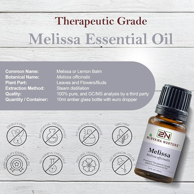 Melissa Essential Oil 100% Pure Premium Therapeutic Grade, Undiluted - Image 2