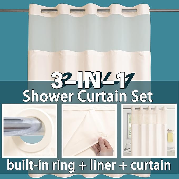 Conbo Mio No Hook Shower Curtain - Image 3