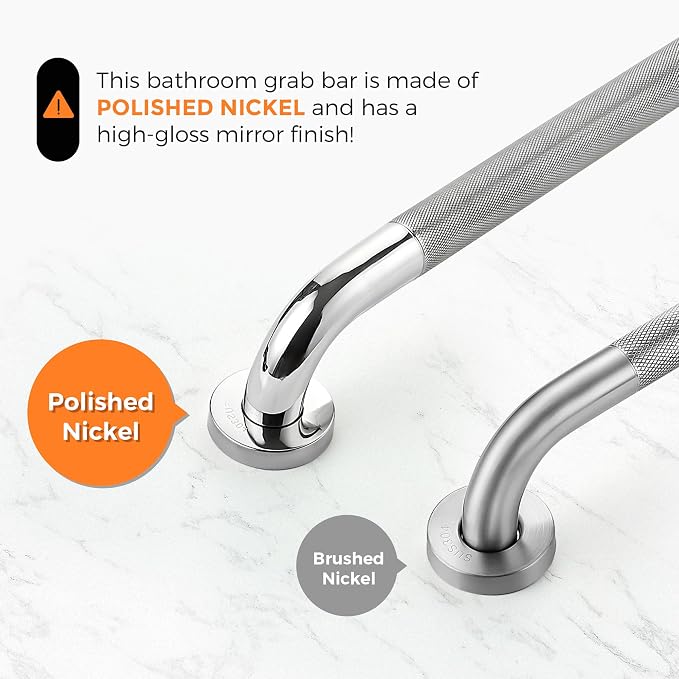 Grab Bars for Bathtubs and Showers- 1-1/4 x 16 Angled Shower Grab Bar for - Image 4