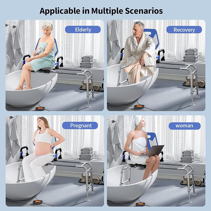 Sliding Shower Chair Swivel Tub Transfer Bench - Image 8