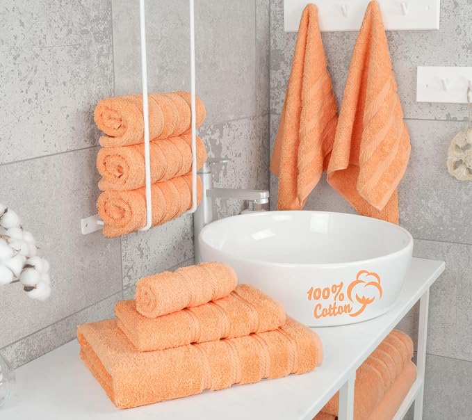 American Soft Linen Luxury 6 Piece Towel Set, 2 Bath Towels 2 Hand Towel 2 - Image 3