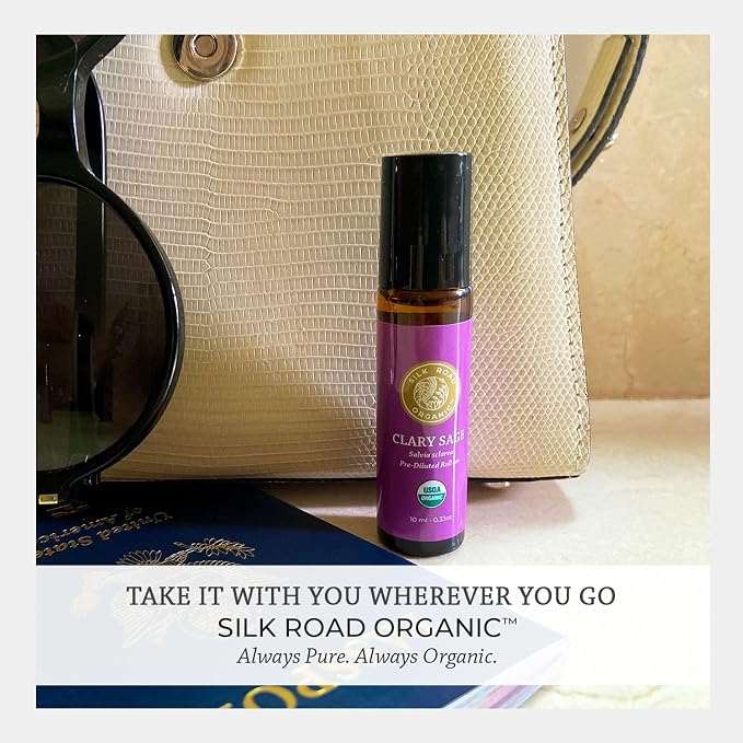Silk Road Organic Clary Sage Essential Oil Roll On, 100% Pure USDA Certified - Image 6