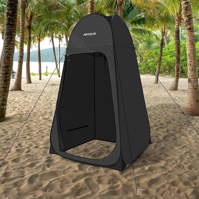 AKOZLIN Portable Pop Up Shower Tent Instant Privacy Dressing Changing Tent - Image 6