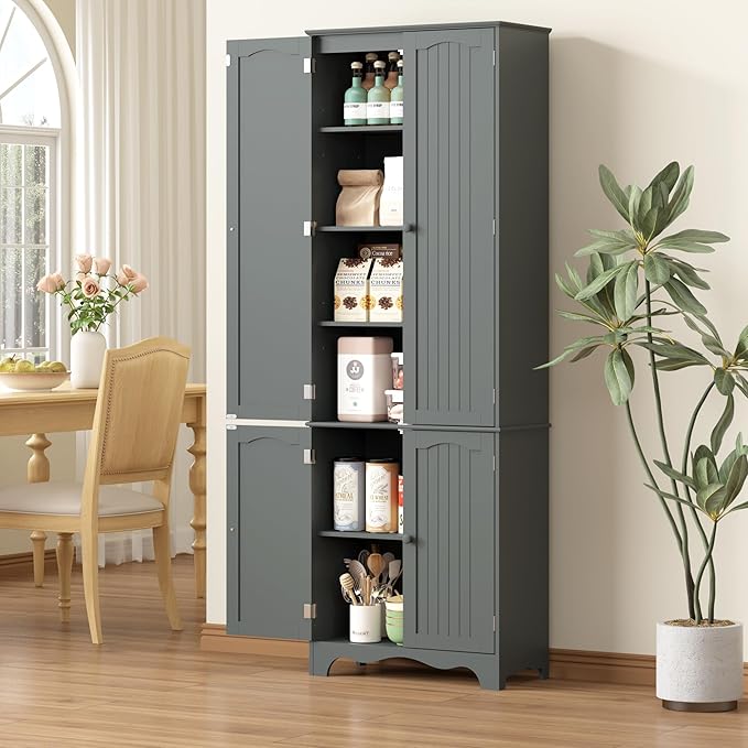 Yusong 72'' Tall Kitchen Pantry Cabinet, Freestanding Storage Cabinet - Image 2