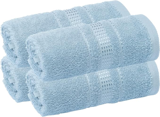 Melissa Linen, Fingertip Towels 4 Pack, 100% Turkish Cotton, Small Hand Towels by MelissaLinen