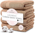 Maura Exquisite 4-Piece Turkish Bath Towel Set: Ultra-Soft, and Plush Towels by MAURA