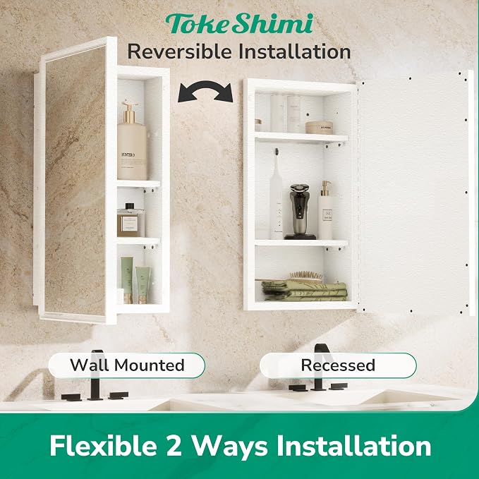 TokeShimi 21x27 Recessed Medicine Cabinet - Image 6