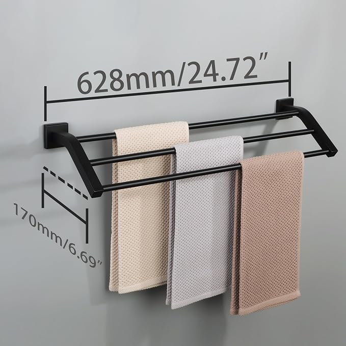 Alise Bath 3 Towel Bars, Towel Holder Towel Racks - Image 2