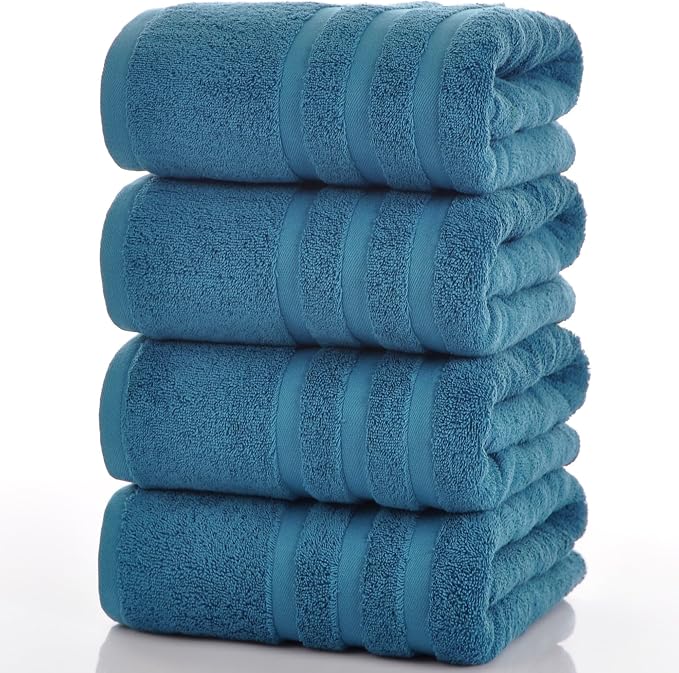 Cotton Bath Towel – Large 30x60 Inches, Thick & Absorbent Towel by Velqora