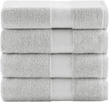 Comfort Spaces Turkish Bath Towel Set of 4 Piece 27x54 Medium 100% Cotton by ComfortSpaces