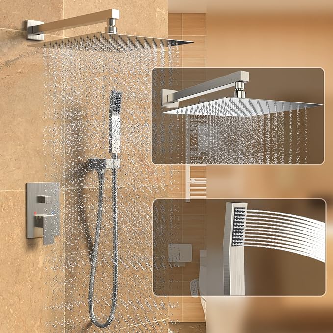 Shower System Wall Mounted 10 inch Shower Overhead - Image 2