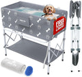 Dog Bath Tub - Free Brush & Towel – Foldable & Portable Dog Washing Station – by Unknown