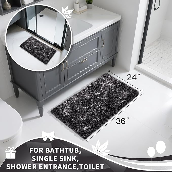 Yimobra Large Bathroom Rug Non Slip 36x24 Inch, Extra Thick Soft Absorbent - Image 4